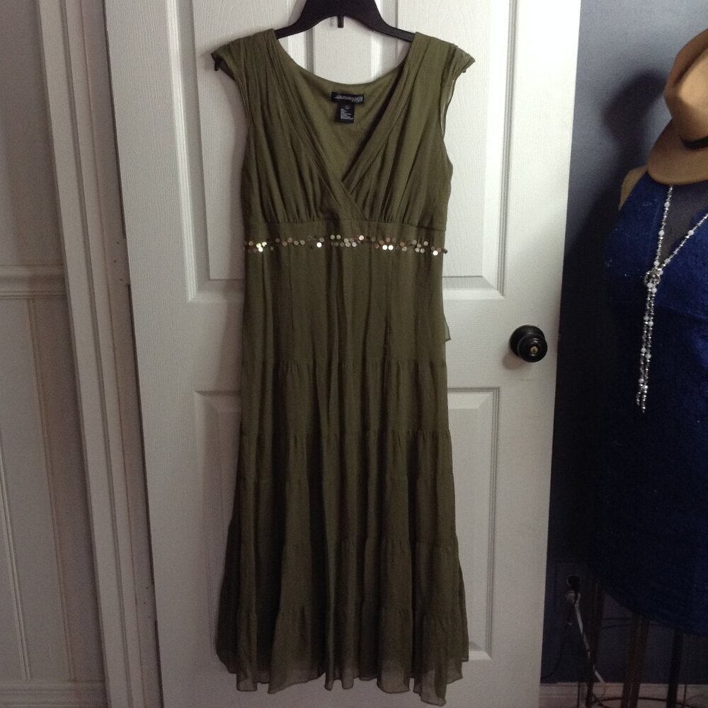 VTG Jonathan Martin Studio; "12" 100% Silk, Lined; Couture, Embellished; Sexy